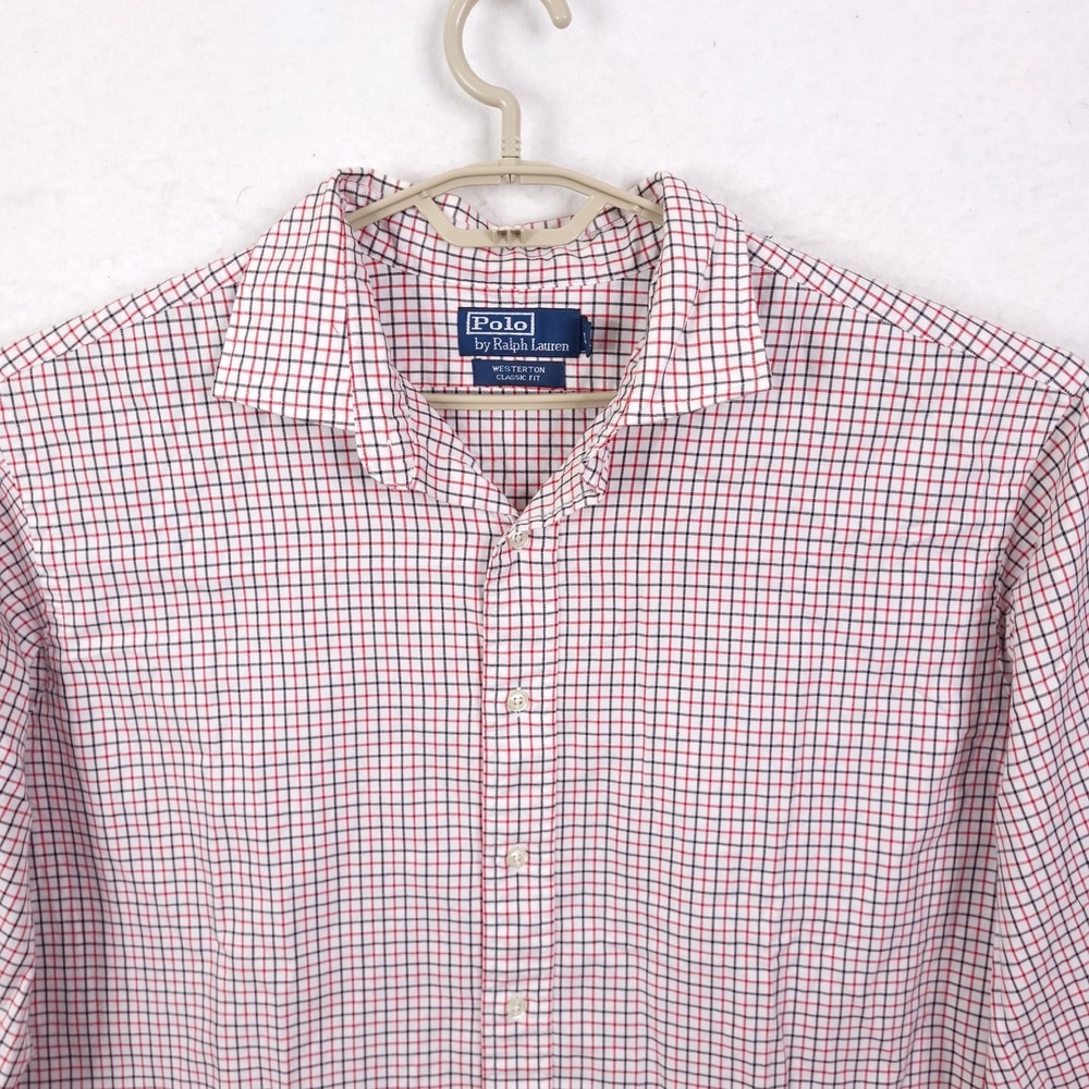 Polo Ralph Lauren Button Up Shirt Mens 2XL Westerton Classic Check Cotton Preppy - Picture 8 of 11